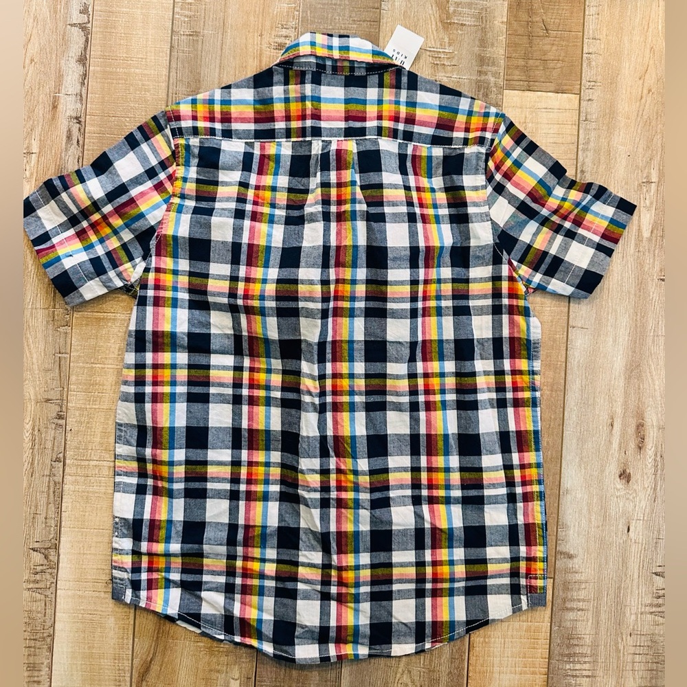 GAP Boys Multicolor Plaid Shirt, NWT - Picture 4 of 4